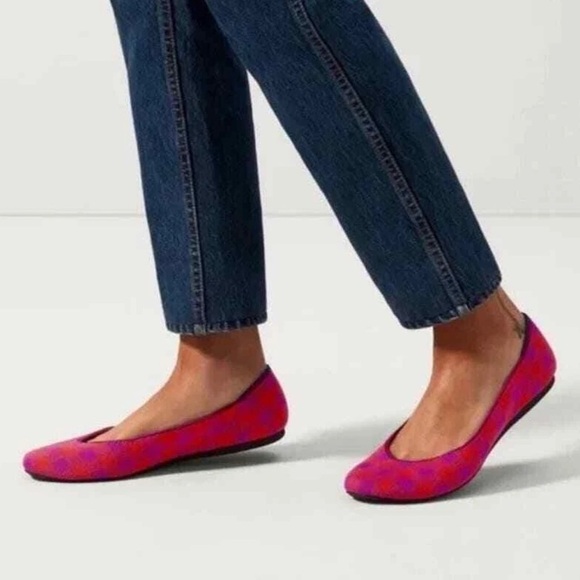 Rothy's Shoes - Rothy’s Pomegranate Gingham Flats Women’s Size 9 Like New Condition
